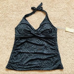 Black Halter Swim Top